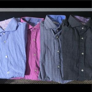 Isaac Mizrahi Slim Fit Dress Shirt Lot of 4